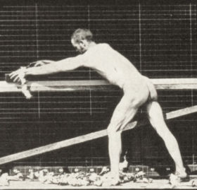 Plate 379 Carpenter, planing a board — figure reference